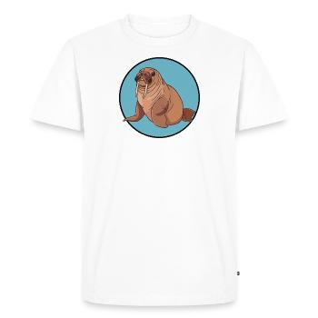 Animaux marins du morse - T-shirt Premium bio Homme - blanc - Devant - Nico (187cm)