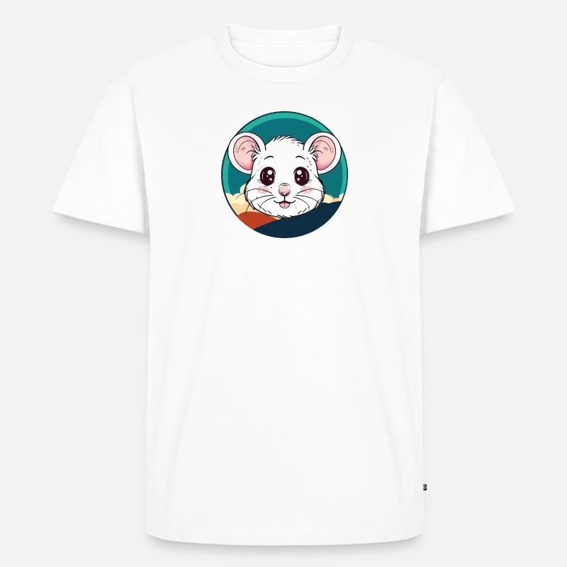 Mäuse Mäuschen Käse - Männer Premium Bio T-Shirt - Weiß