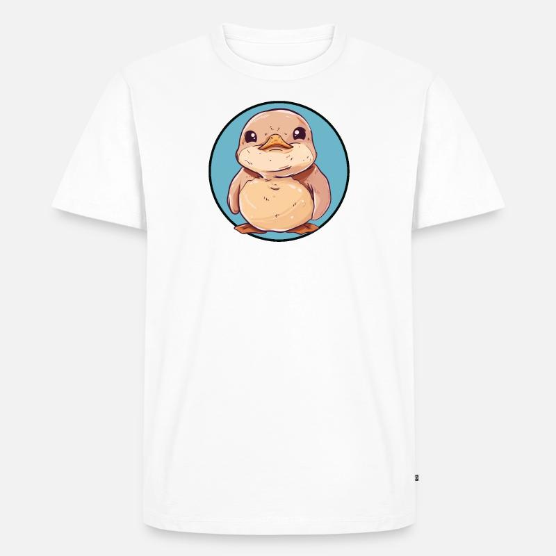 Entchen Vogel - Männer Premium Bio T-Shirt - Weiß