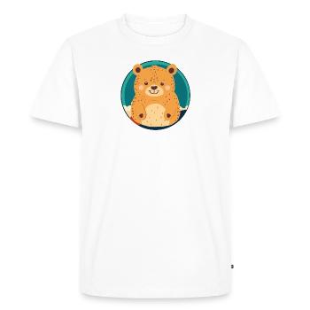 Animaux de la forêt de Baer - T-shirt Premium bio Homme - blanc - Devant - Nico (187cm)