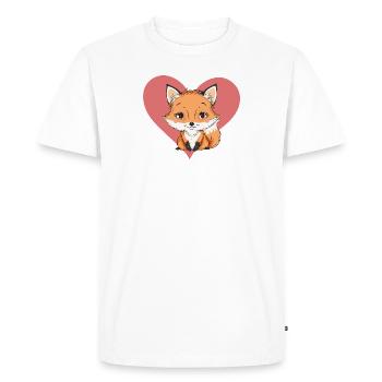 Fox, foxes, forest dwellers - Men's Premium Organic T-Shirt - white - Front - Nico (187cm)