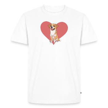 Chien Chiens Teckel - T-shirt Premium bio Homme - blanc - Devant - Nico (187cm)