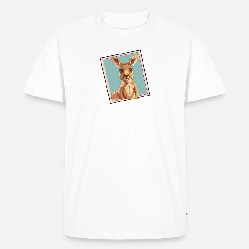 Kangaroo Kaenguru Sydney - Männer Premium Bio T-Shirt - Weiß