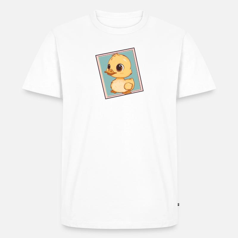 Schnabel Vogel Quak - Männer Premium Bio T-Shirt - Weiß
