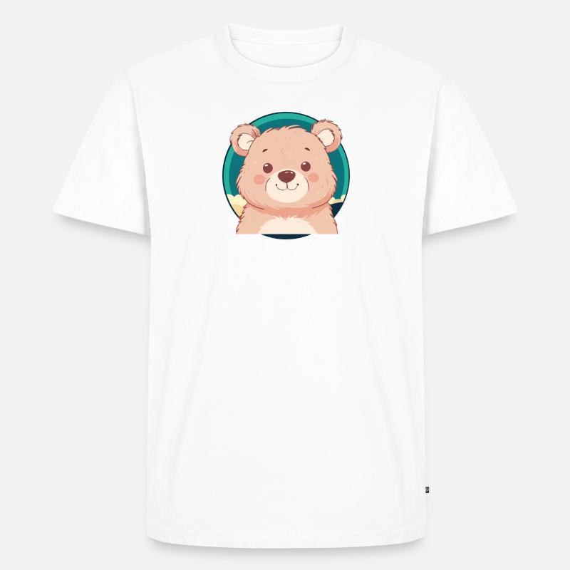 Baer Teddybär Waldtier - Männer Premium Bio T-Shirt - Weiß