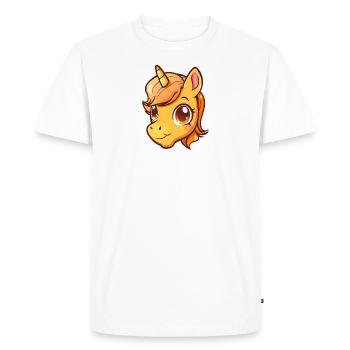 Unicorn Pony - Men's Premium Organic T-Shirt - white - Front - Nico (187cm)