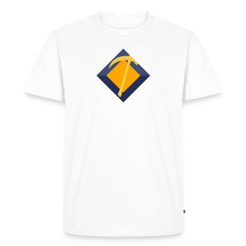 Mineur de pioche Miner - T-shirt Premium bio Homme - blanc - Devant - Nico (187cm)