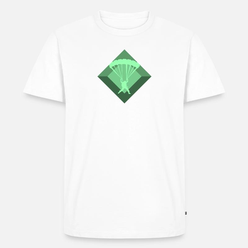 Skydiving Freifall - Männer Premium Bio T-Shirt - Weiß