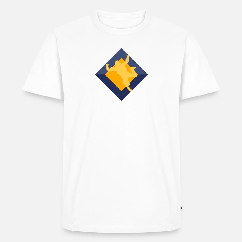 Skydiving Adrenalin Base Jumping - Männer Premium Bio T-Shirt - Weiß