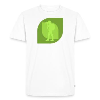 Coiffeur Apprenti coiffeur - T-shirt Premium bio Homme - blanc - Devant - Nico (187cm)