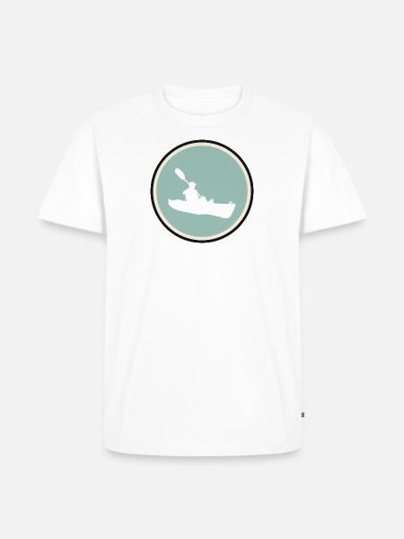 Kajakfahren Rafting - Männer Premium Bio T-Shirt - Weiß