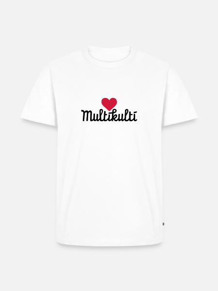 Multikulti - Männer Premium Bio T-Shirt - Weiß