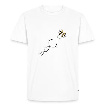 Bees - T-shirt Premium bio Homme - blanc - Devant - Nico (187cm)