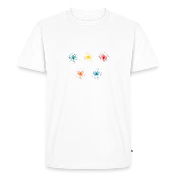 ETOILE. STAR. ETOILES. FÊTE. ANNIVERSAIRE. NOËL. - T-shirt Premium bio Homme - blanc - Devant - Nico (187cm)