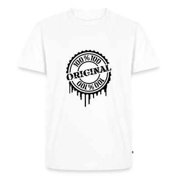 Cool 100% Original Stempel - Men's Premium Organic T-Shirt - white - Front - Nico (187cm)