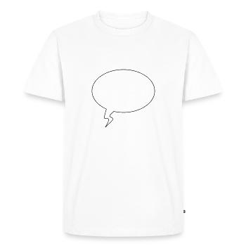 Bulle (à personnaliser) - T-shirt Premium bio Homme - blanc - Devant - Nico (187cm)