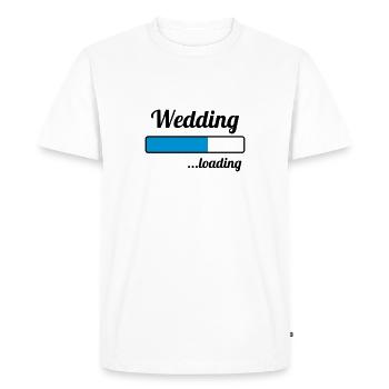 Wedding ...loading - T-shirt Premium bio Homme - blanc - Devant - Nico (187cm)