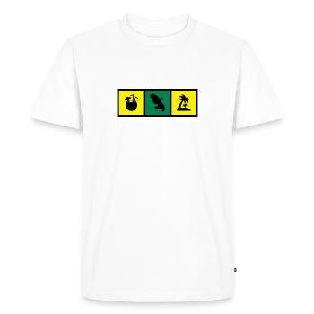 Martinique / 972 / Martiniquais / Martiniquaise - T-shirt Premium bio Homme - blanc - Devant - Nico (187cm)