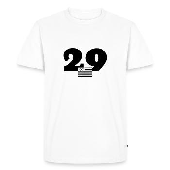 Bretagne / Breton / Bretonne / BZH / Breizh - Men's Premium Organic T-Shirt - white - Front - Nico (187cm)