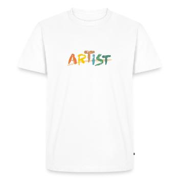 artiste artiste - T-shirt Premium bio Homme - blanc - Devant - Nico (187cm)