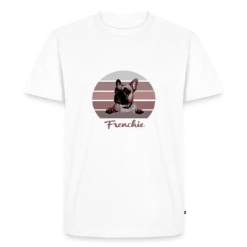 Frenchie, Chiens, Bully, Français Bulldog - T-shirt Premium bio Homme - blanc - Devant - Nico (187cm)