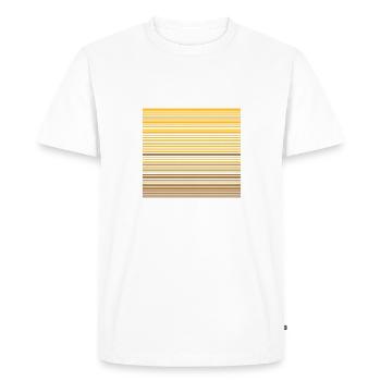Rayure Dégradé Carnaval - T-shirt Premium bio Homme - blanc - Devant - Nico (187cm)