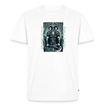 Cœur d’un Viking Force de Thor - T-shirt Premium bio Homme - blanc - Devant - Nico (187cm)