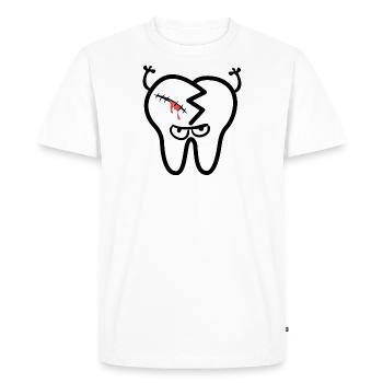 mauvaise dent - T-shirt Premium bio Homme - blanc - Devant - Nico (187cm)