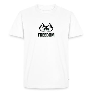FREEDOM - T-shirt Premium bio Homme - blanc - Devant - Nico (187cm)