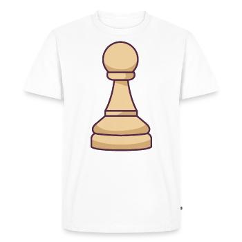 Pièce d'échecs - T-shirt Premium bio Homme - blanc - Devant - Nico (187cm)