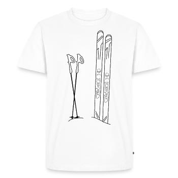 Mountains Alps Mountaineering - Men's Premium Organic T-Shirt - white - Front - Nico (187cm)