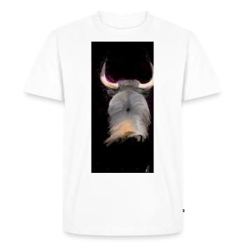 Evocation du Taureau puissant , la lumière. - T-shirt Premium bio Homme - blanc - Devant - Nico (187cm)