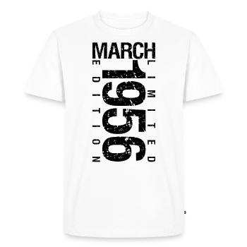 Anniversaire Mars 1956 Mars né en Mars - T-shirt Premium bio Homme - blanc - Devant - Nico (187cm)