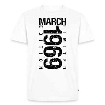 Anniversaire Mars 1969 Mars né en Mars - T-shirt Premium bio Homme - blanc - Devant - Nico (187cm)