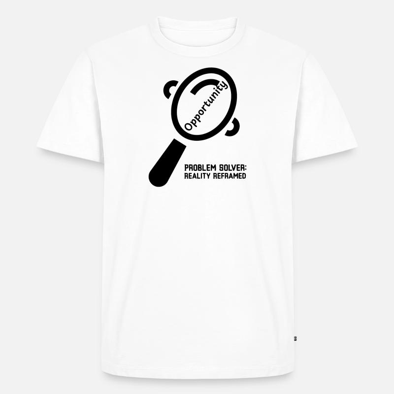 Problem Solved: Reality Reframed - Men's Premium Organic T-Shirt - white