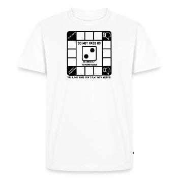 The Blame Game: Don't Play With Victims - Men's Premium Organic T-Shirt - white - Front - Nico (187cm)