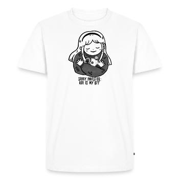Investisseur avisé : le retour sur investissement est mon meilleur ami - T-shirt Premium bio Homme - blanc - Devant - Nico (187cm)