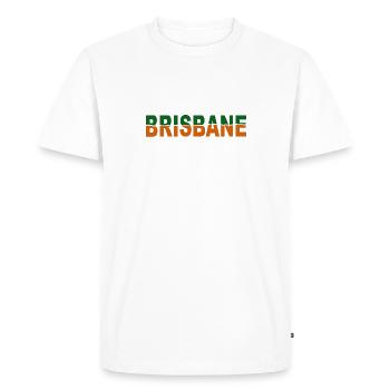 BRISBANE - Queensland - Australia - Men's Premium Organic T-Shirt - white - Front - Nico (187cm)