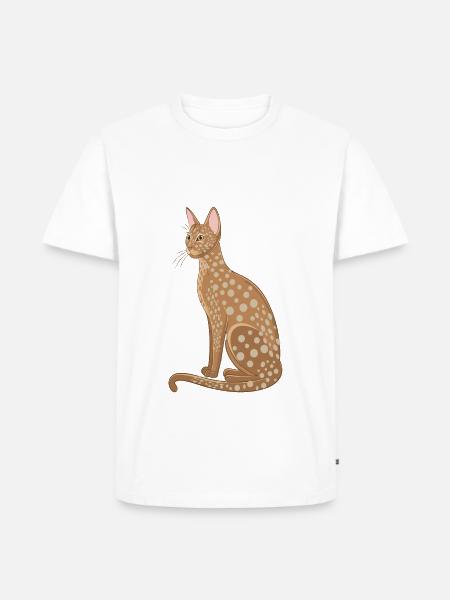 Cat with dots - Men's Premium Organic T-Shirt - white