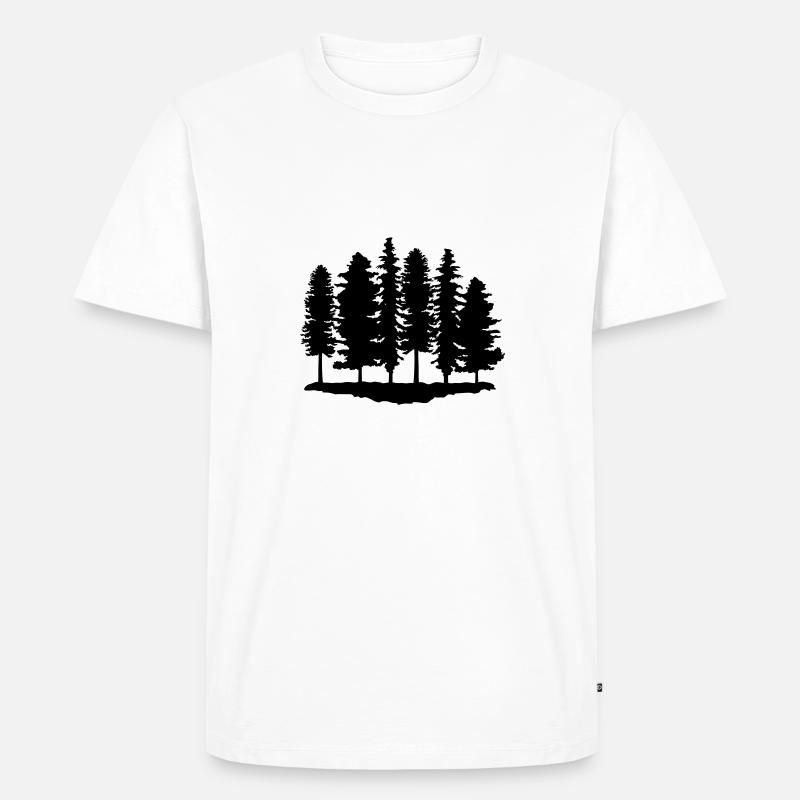 Forest, Trees, Tree - Men's Premium Organic T-Shirt - white