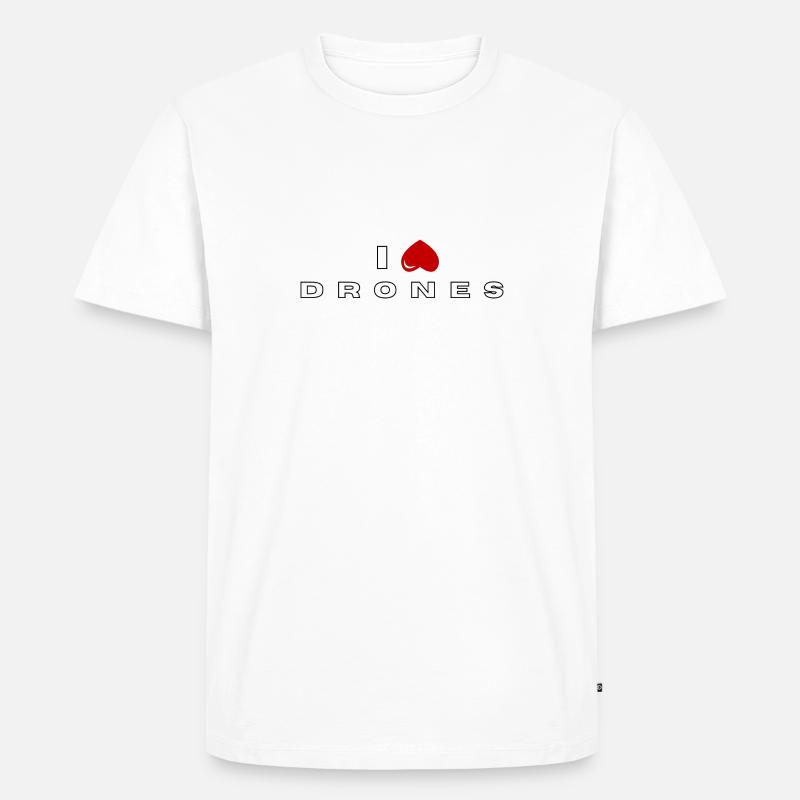 I hate Drones - Men's Premium Organic T-Shirt - white