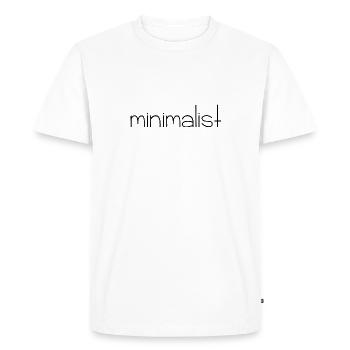 minimalist - Men's Premium Organic T-Shirt - white - Front - Nico (187cm)