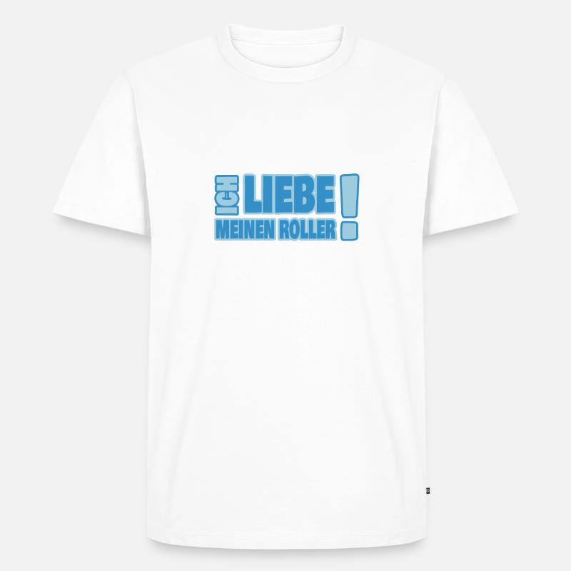 Ich liebe Roller Motorroller - Männer Premium Bio T-Shirt - undefined