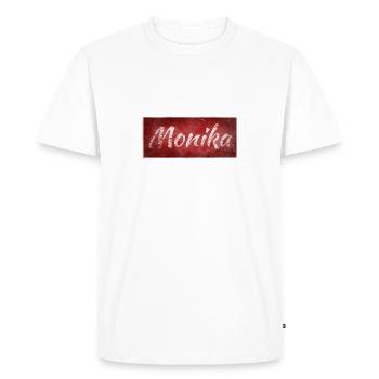 Monika - Men's Premium Organic T-Shirt - white - Front - Nico (187cm)