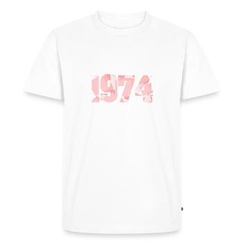 1974 - Men's Premium Organic T-Shirt - white - Front - Nico (187cm)