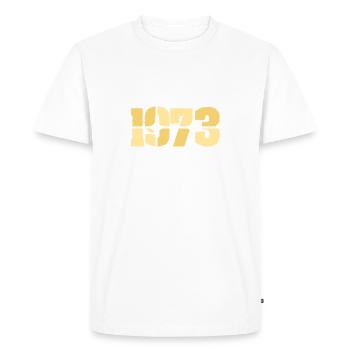 1973 - Men's Premium Organic T-Shirt - white - Front - Nico (187cm)