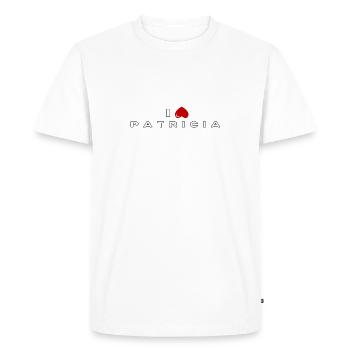Je déteste Patricia - T-shirt Premium bio Homme - blanc - Devant - Nico (187cm)