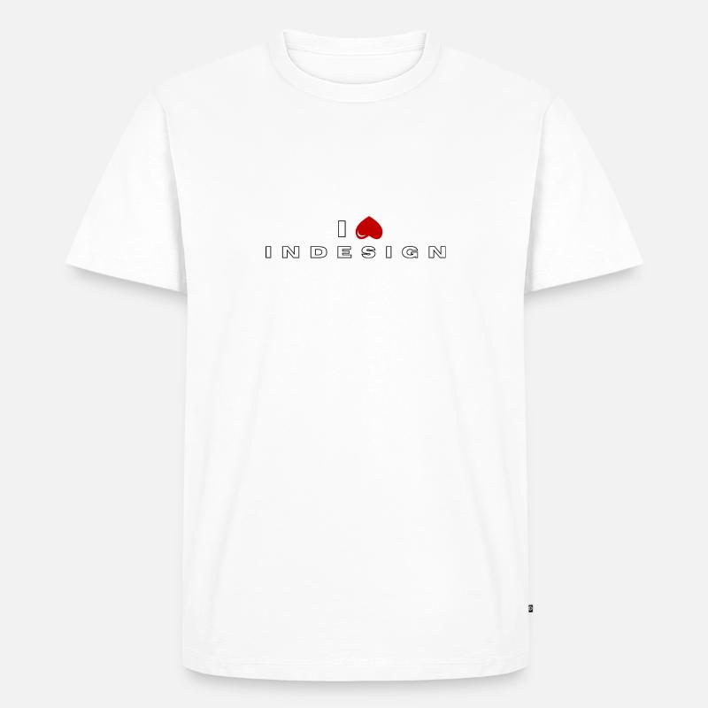 Ich hasse InDesign - Männer Premium Bio T-Shirt - Weiß
