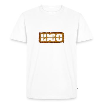 1960 - T-shirt Premium bio Homme - blanc - Devant - Nico (187cm)