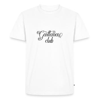 Gentlemen club - Men's Premium Organic T-Shirt - white - Front - Nico (187cm)